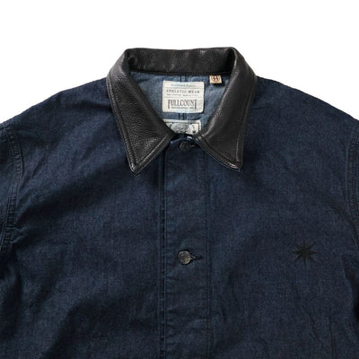 Fullcount x GDC Leather Collar Denim Chore Jacket