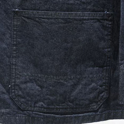 Fullcount x GDC Leather Collar Denim Chore Jacket