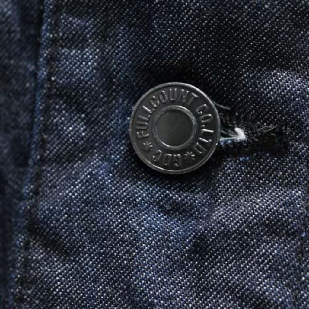 Fullcount x GDC Leather Collar Denim Chore Jacket