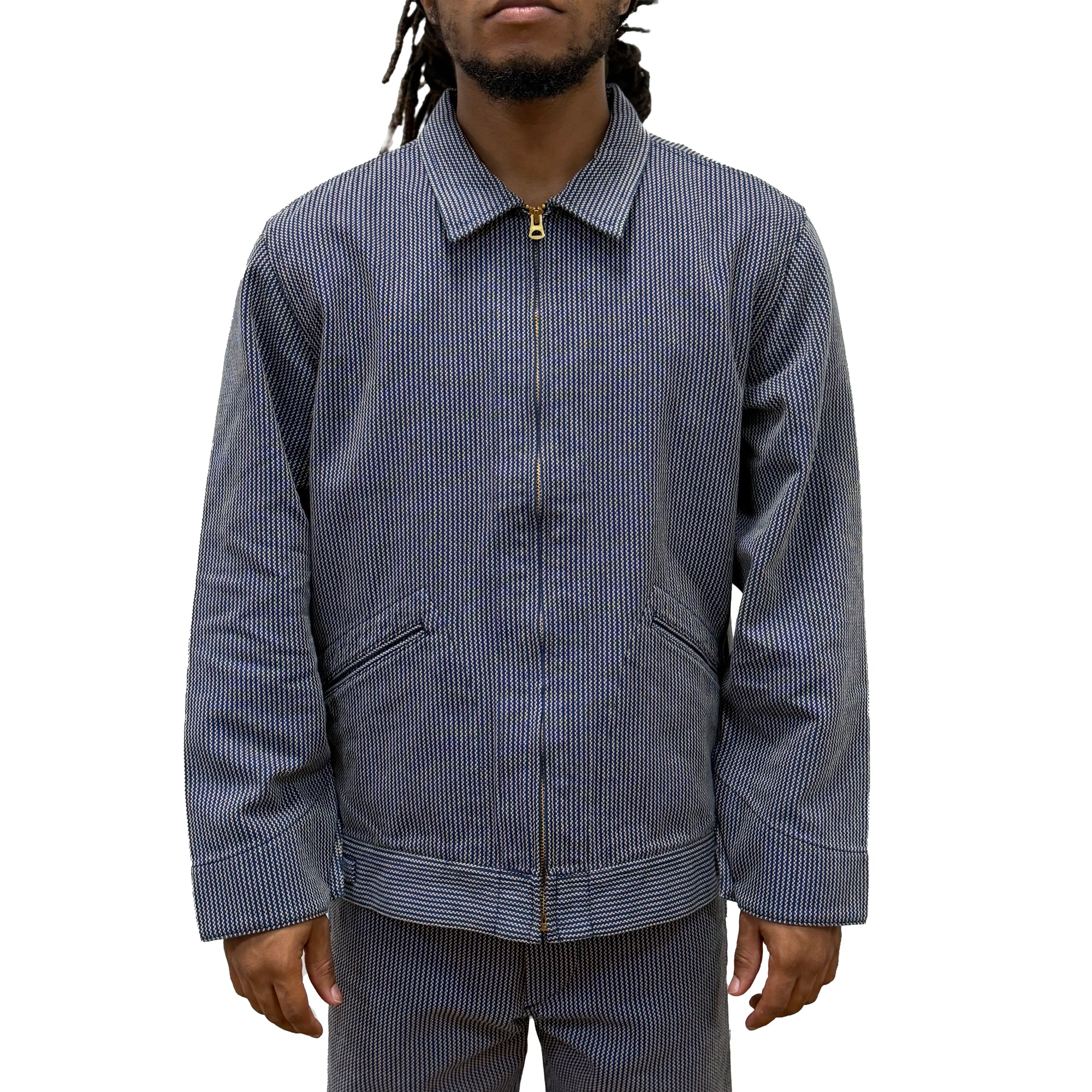 [Pre-Order] Studio D'Artisan "Noragi" Indigo Stripe Work Jacket