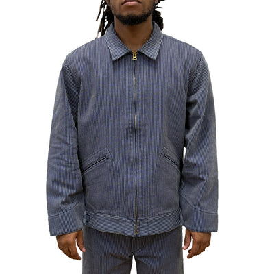 [Pre-Order] Studio D'Artisan "Noragi" Indigo Stripe Work Jacket