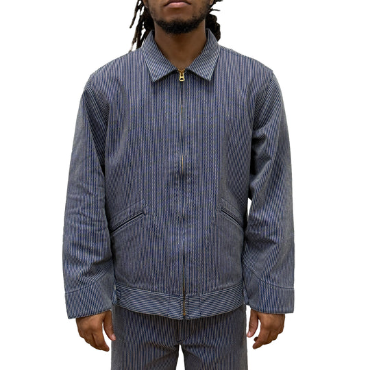 [Pre-Order] Studio D'Artisan "Noragi" Indigo Stripe Work Jacket