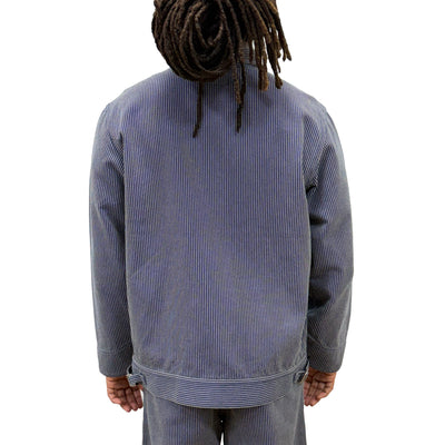 [Pre-Order] Studio D'Artisan "Noragi" Indigo Stripe Work Jacket