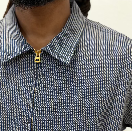 [Pre-Order] Studio D'Artisan "Noragi" Indigo Stripe Work Jacket