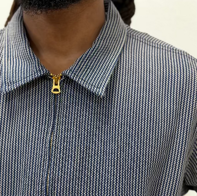 [Pre-Order] Studio D'Artisan "Noragi" Indigo Stripe Work Jacket