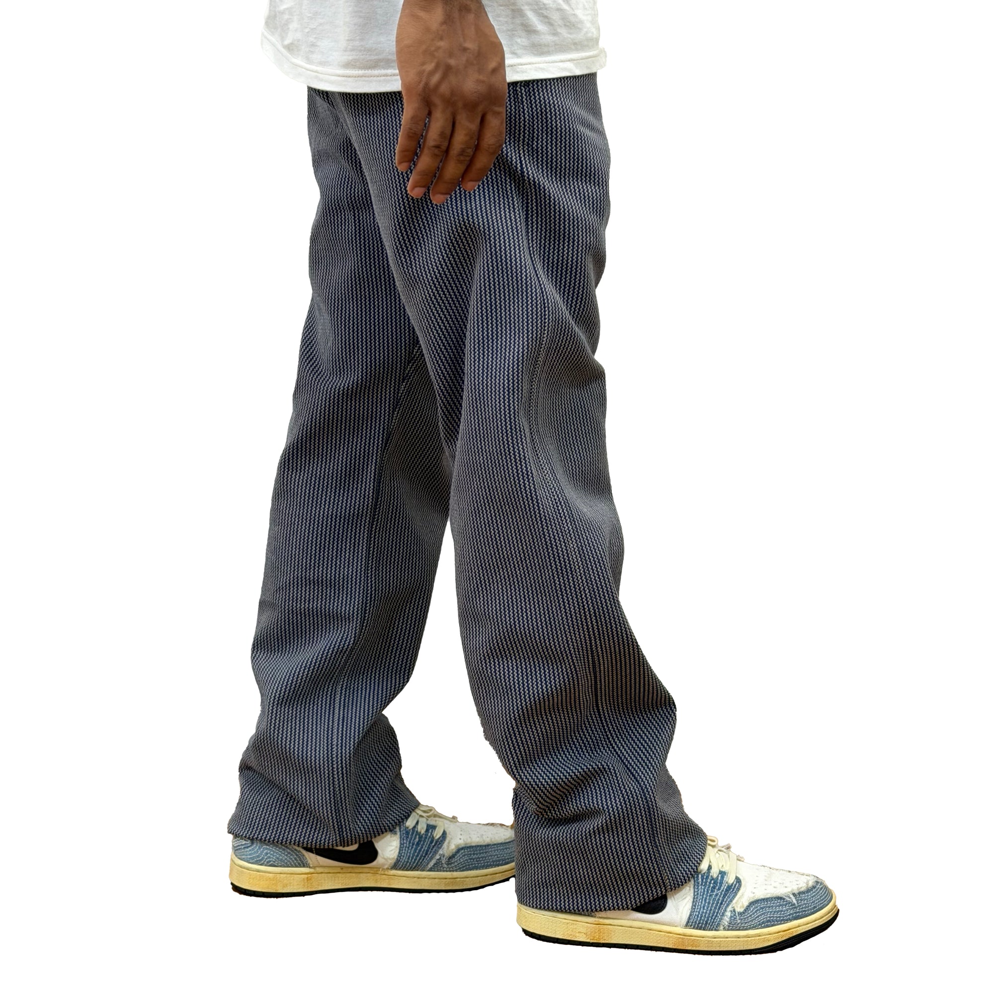 [Pre-Order] Studio D'Artisan "Noragi" Indigo Stripe Work Trousers