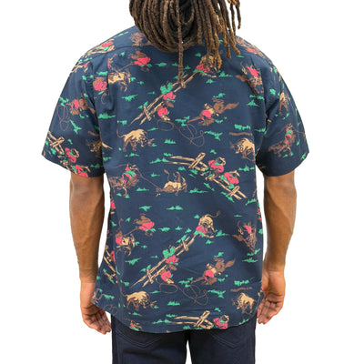[Pre-Order] Studio D'Artisan "Western" Original Aloha Shirt (Navy)