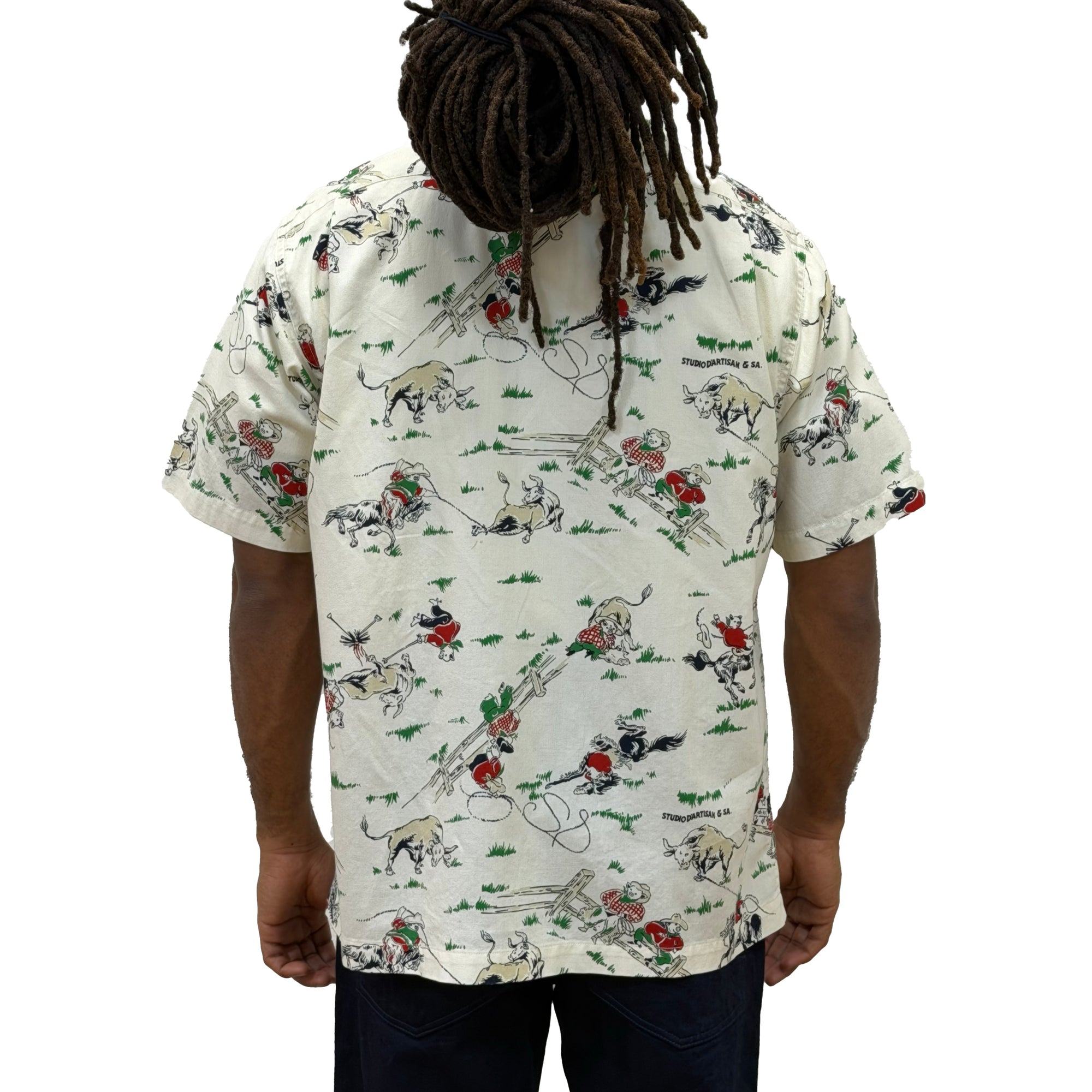 [Pre-Order] Studio D'Artisan "Western" Original Aloha Shirt (Ivory)