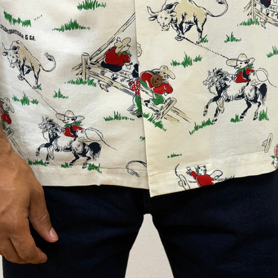 [Pre-Order] Studio D'Artisan "Western" Original Aloha Shirt (Ivory)