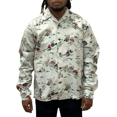 [Pre-Order] Studio D'Artisan "Western" Original L/S Aloha Shirt (Ivory)