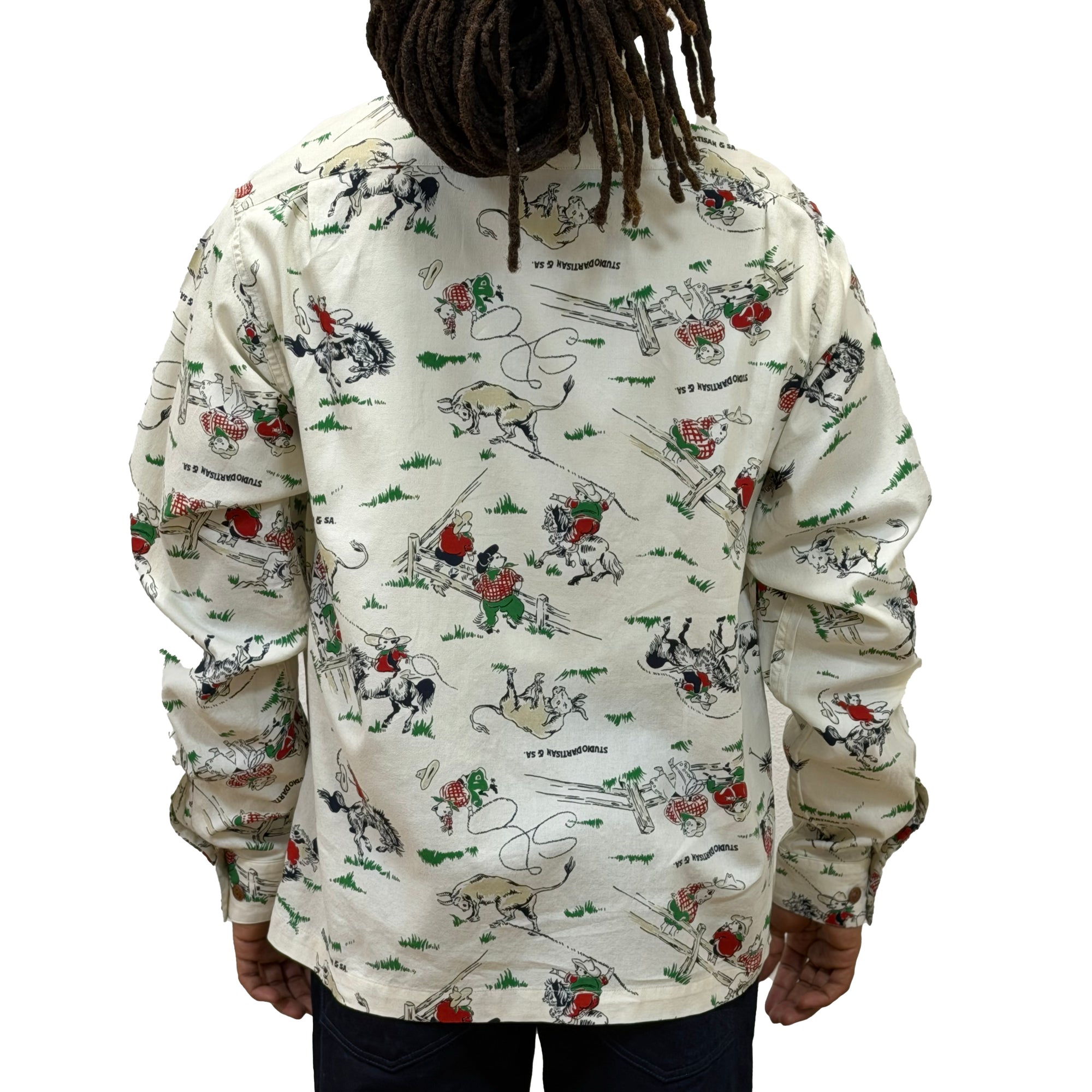 [Pre-Order] Studio D'Artisan "Western" Original L/S Aloha Shirt (Ivory)