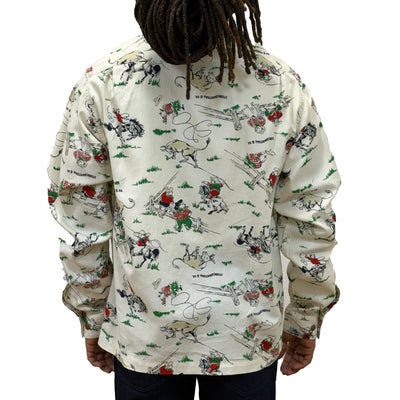 [Pre-Order] Studio D'Artisan "Western" Original L/S Aloha Shirt (Ivory)