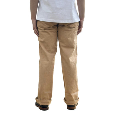 Studio D'Artisan "Fox Cotton" Herringbone Baker Pants - Okayama Denim