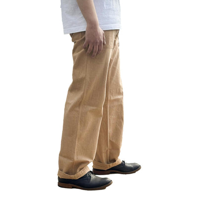 Studio D'Artisan "Fox Cotton" Herringbone Baker Pants - Okayama Denim