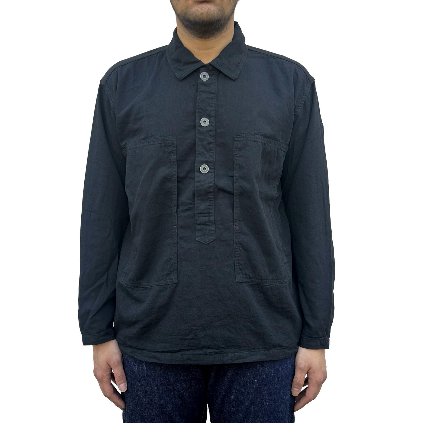 Fullcount Black US Army Denim Pullover Shirt