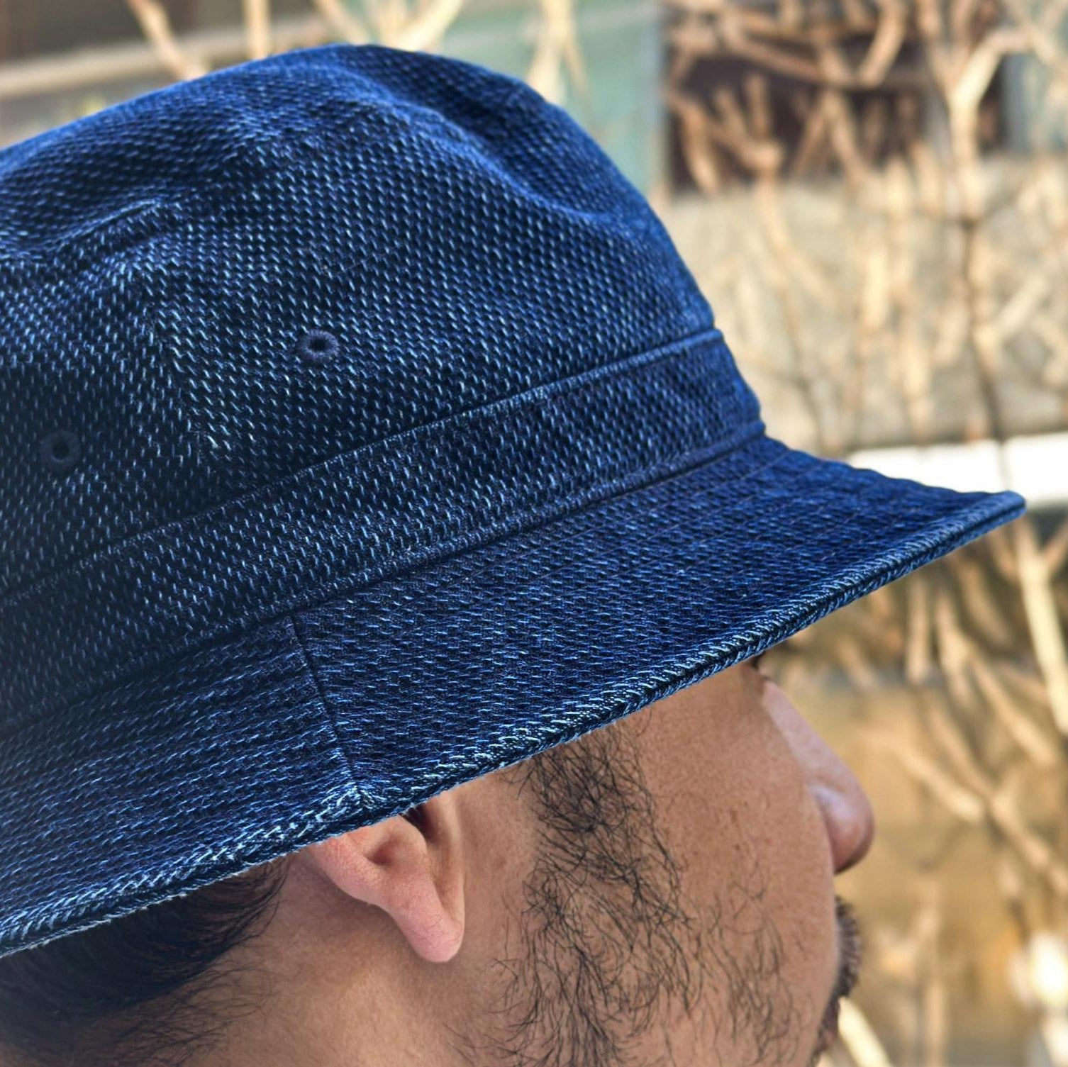 Soundman Indigo Sashiko Bucket Hat - Okayama Denim