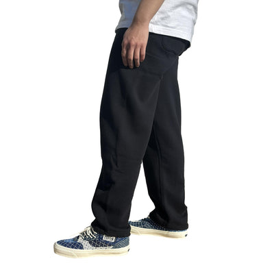 The Flat Head Heavyweight Sweatpants (Black) - Okayama Denim