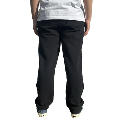 The Flat Head Heavyweight Sweatpants (Black) - Okayama Denim