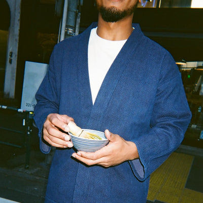 Okayama Denim 14.5oz. Heavyweight Indigo Selvedge Sashiko Haori Jacket