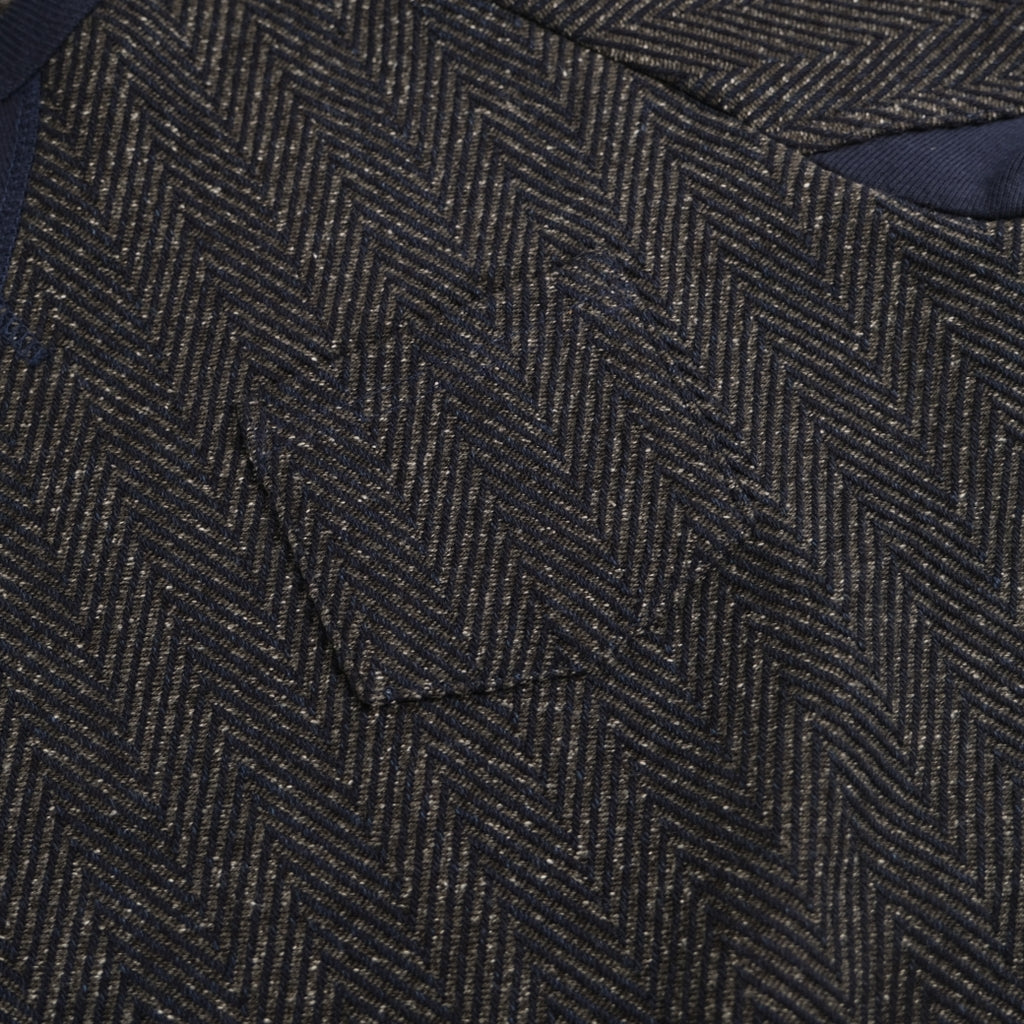 Japan Blue Herringbone Tweed Denim Sweatshirt