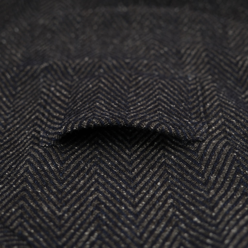 Japan Blue Herringbone Tweed Denim Sweatshirt