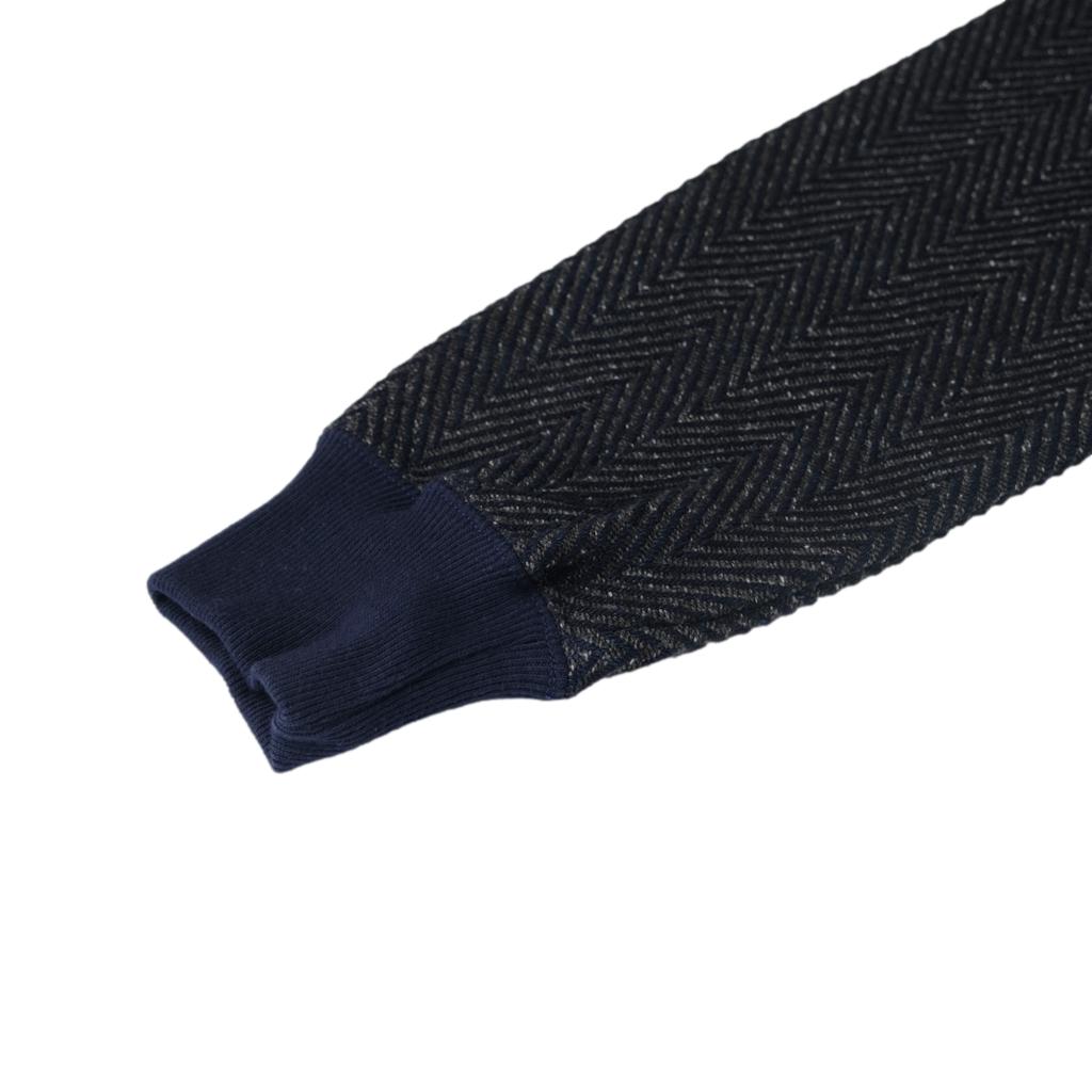 Japan Blue Herringbone Tweed Denim Sweatshirt