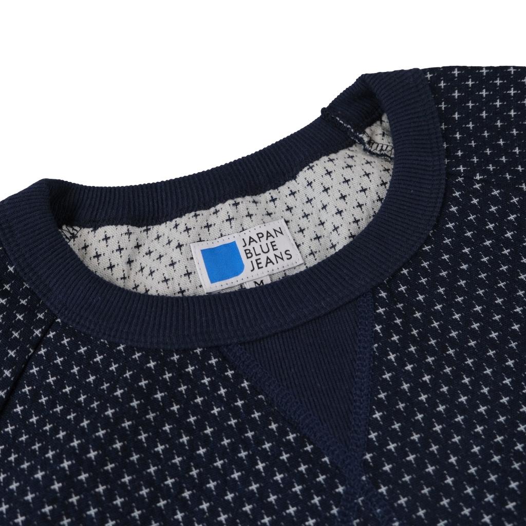 Japan Blue Cross Sashiko Jacquard Sweatshirt