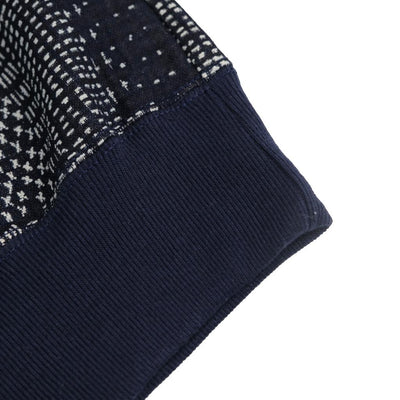 Japan Blue Patchwork Sashiko Jacquard Sweatshirt