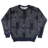 Japan Blue Patchwork Sashiko Jacquard Sweatshirt