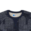 Japan Blue Patchwork Sashiko Jacquard Sweatshirt