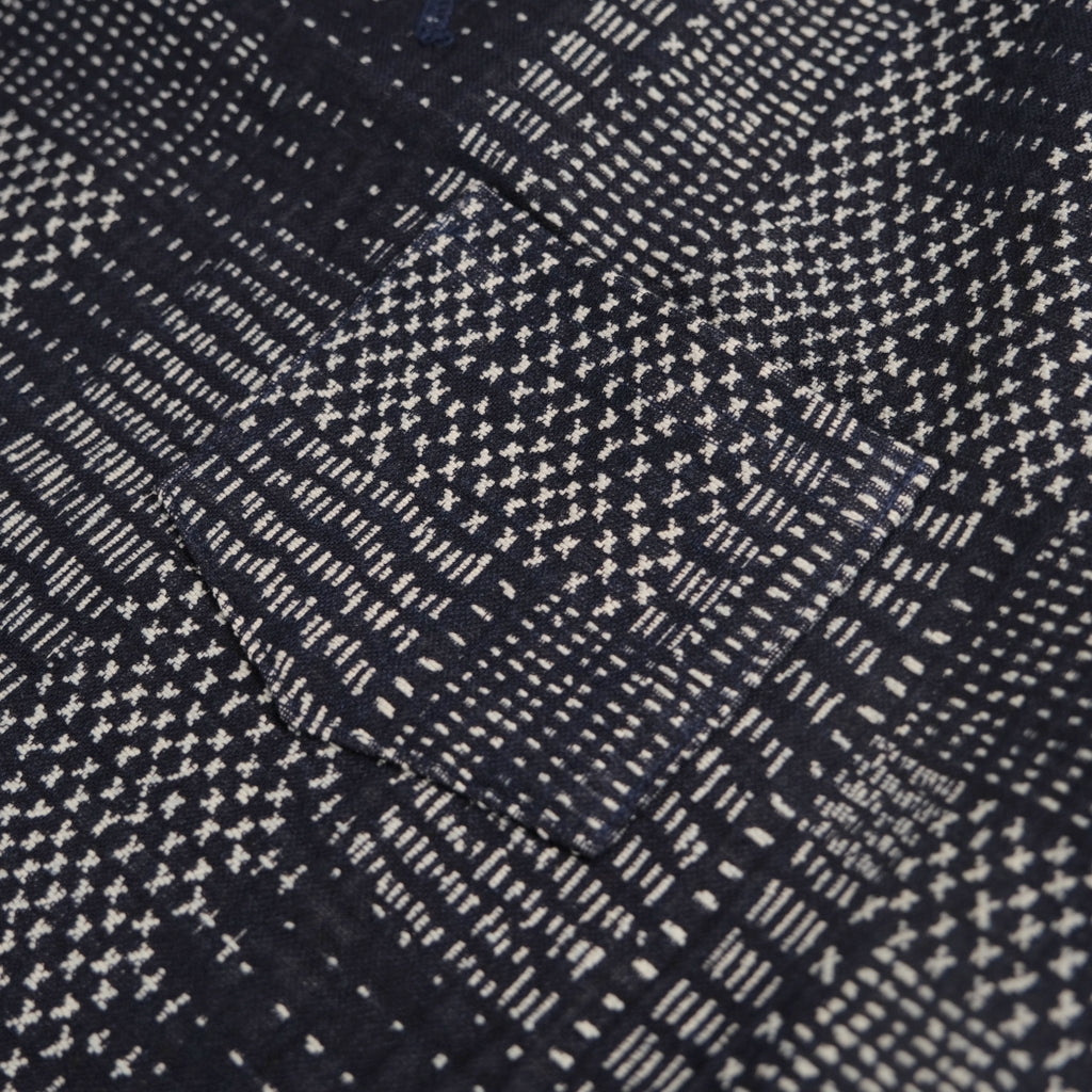 Japan Blue Patchwork Sashiko Jacquard Sweatshirt