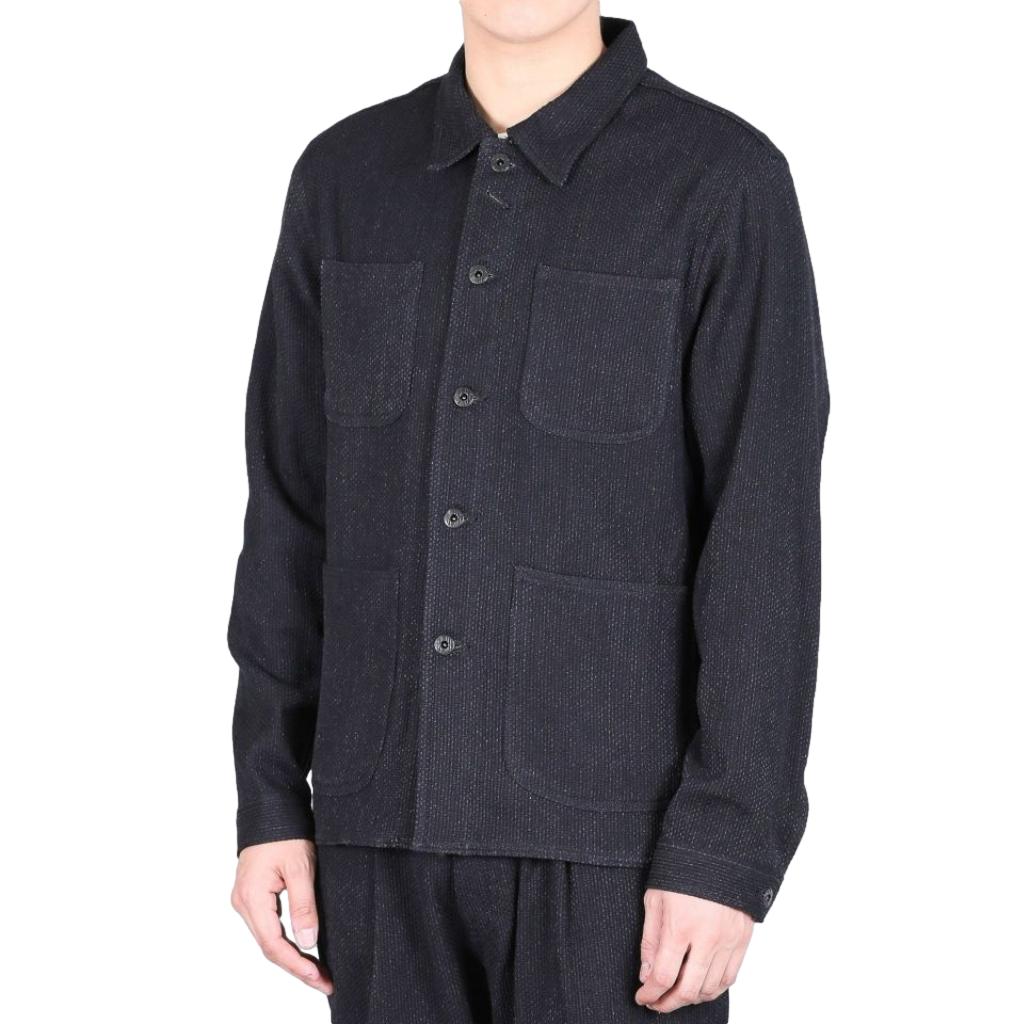 Japan Blue Black Sashiko Coverall