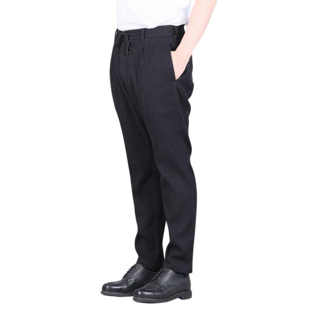 Japan Blue Black Sashiko Easy Pants