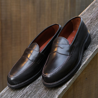 Miyagi Kogyo Jinto Cordovan Leather Penny Loafers