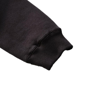 Loop & Weft Super Fluffy Knit Double-V Sweatshirt (Black)