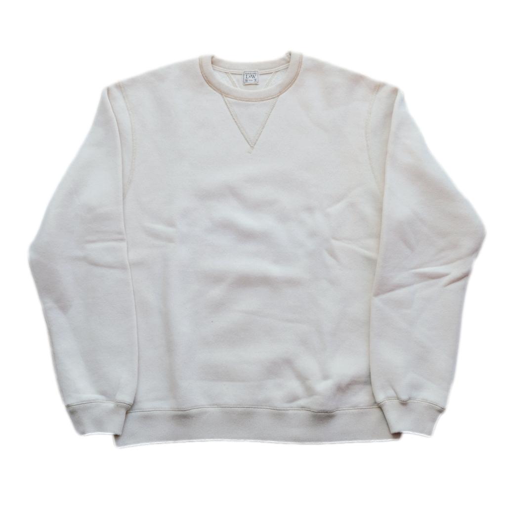 Loop & Weft Super Fluffy Knit Double-V Sweatshirt (Ivory)