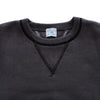 Loop & Weft Super Fluffy Knit Double-V Sweatshirt (Black)