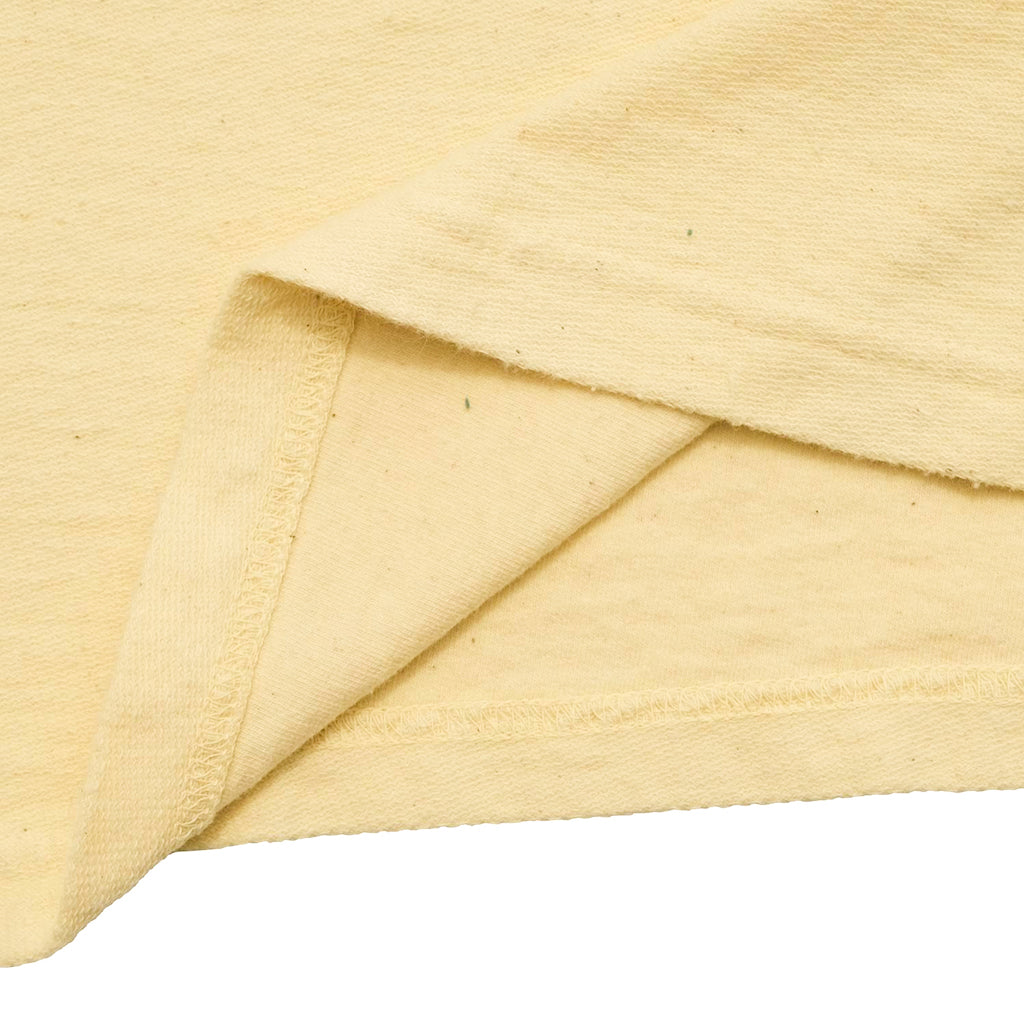 Loop & Weft Recycled Cotton High Gauge Pile Crewneck Tee (Cream)