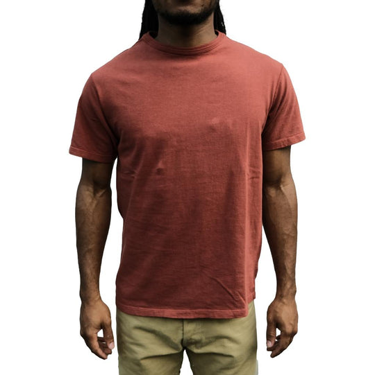Loop & Weft Shoulder Taped S/S Crewneck Tee (Burgundy)