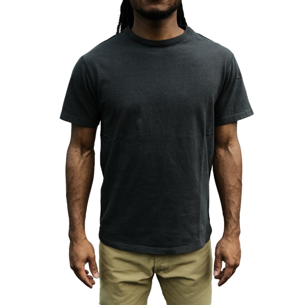 Loop & Weft Shoulder Taped S/S Crewneck Tee (Black)