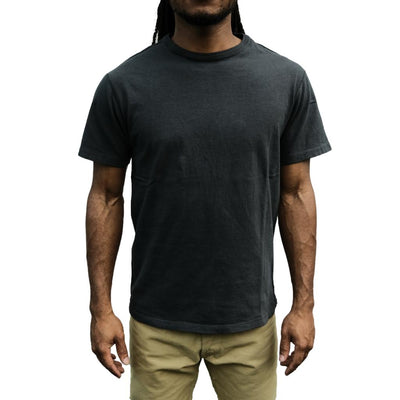 Loop & Weft Shoulder Taped S/S Crewneck Tee (Black) - Okayama Denim