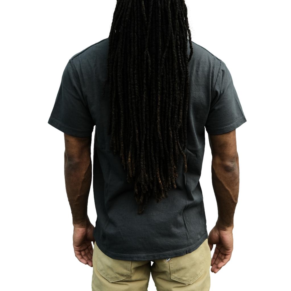 Loop & Weft Shoulder Taped S/S Crewneck Tee (Black) - Okayama Denim