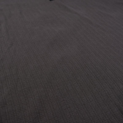 Loop & Weft Smooth Drop Needle Rib Knit L/S Henley (Black)