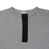 Loop & Weft Smooth Drop Needle Rib Knit L/S Henley (Gray)