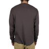 Loop & Weft Smooth Drop Needle Rib Knit L/S Henley (Black)