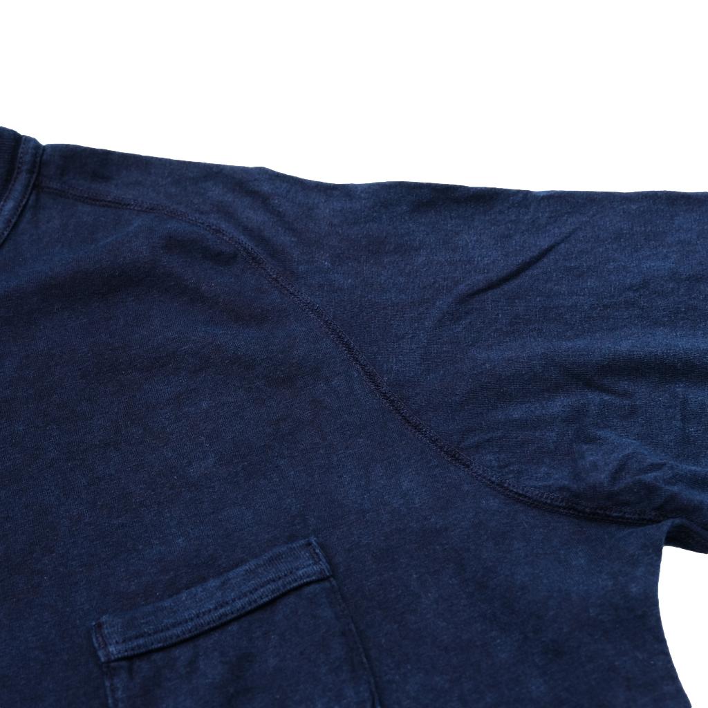 OD+LW Indigo Dyed Recycled Supima Cotton Freedom Sleeve Pocket Tee