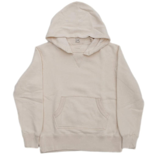 Loop & Weft Super Fluffy Knit Double-V After Hood Sweatshirt (Ivory)