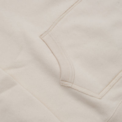 Loop & Weft Super Fluffy Knit Double-V After Hood Sweatshirt (Ivory)