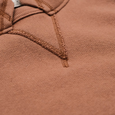 Loop & Weft Super Fluffy Knit Double-V After Hood Sweatshirt (Brown)