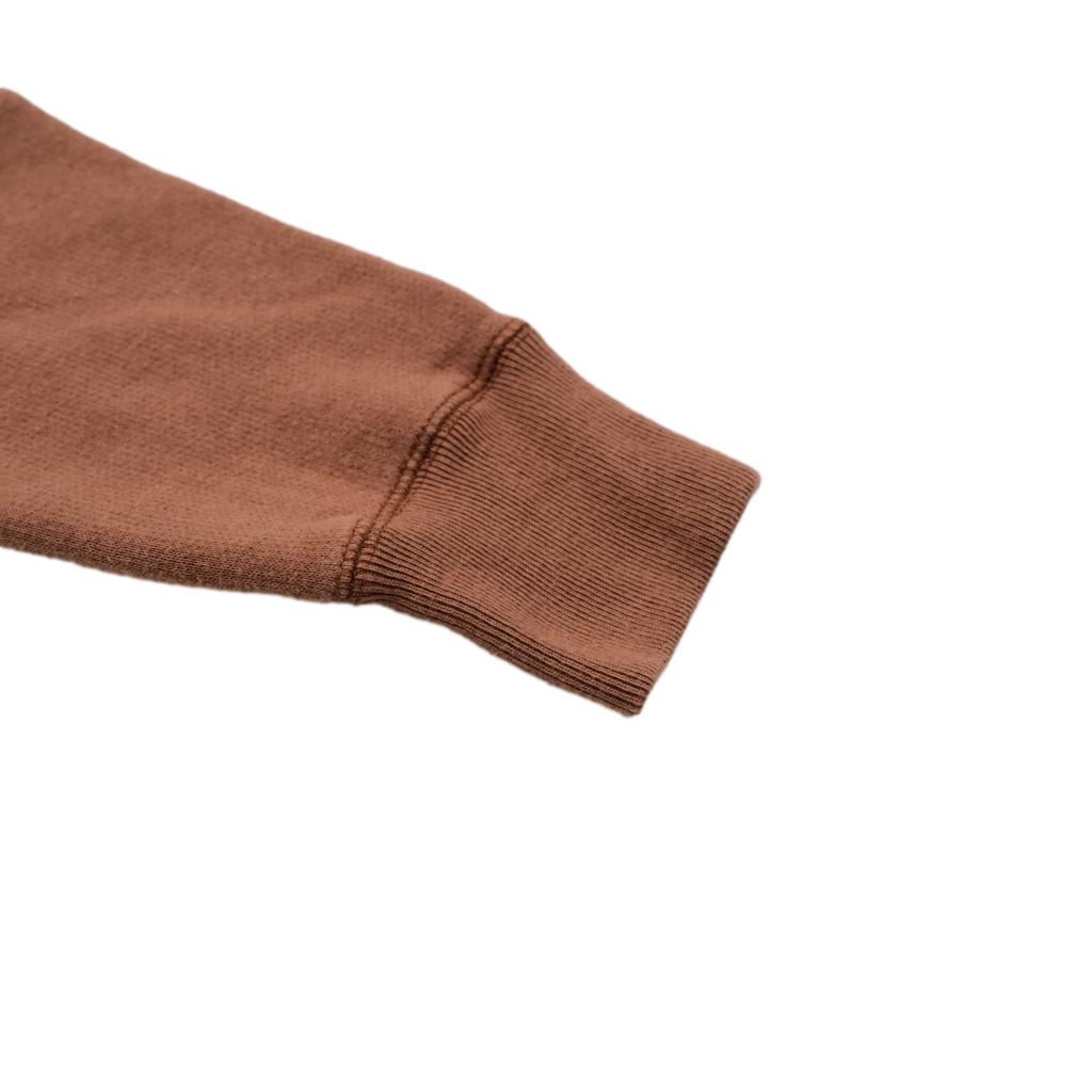 Loop & Weft Super Fluffy Knit Double-V After Hood Sweatshirt (Brown)